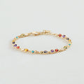 Bracelet souple CANDY - Multicolore / Doré - 1