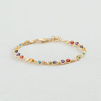 Bracelet souple CANDY - Multicolore / Doré - 1