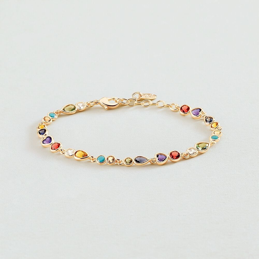 Bracelet souple CANDY - Multicolore / Doré - 1