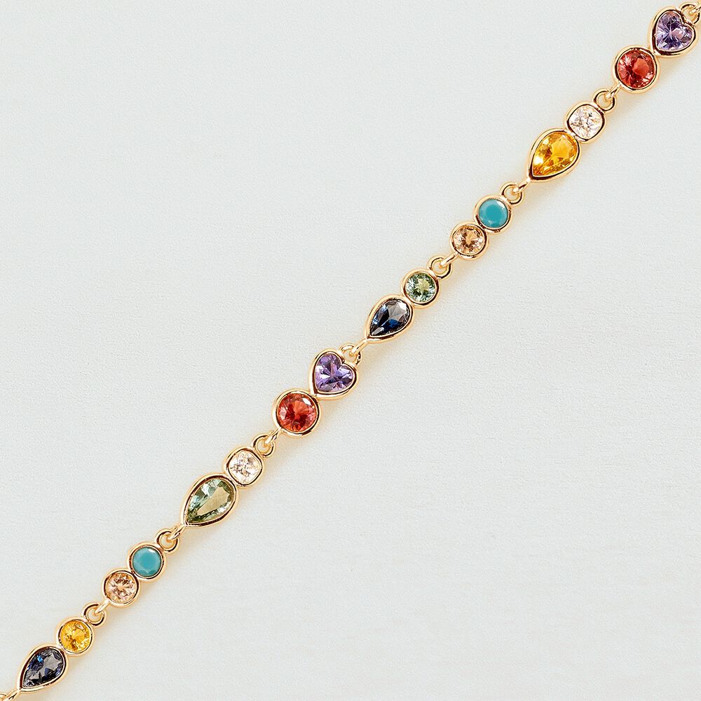 Bracelet souple CANDY - Multicolore / Doré - 2
