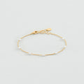 Bracelet souple JASMIN - Doré / Blanc - 1