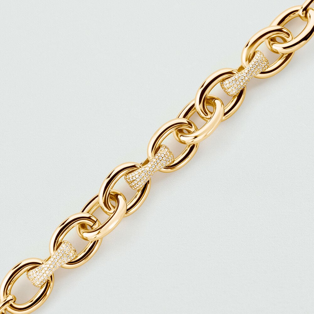 Bracelet souple XOXO PAVÉ - Cristal / Doré - 2
