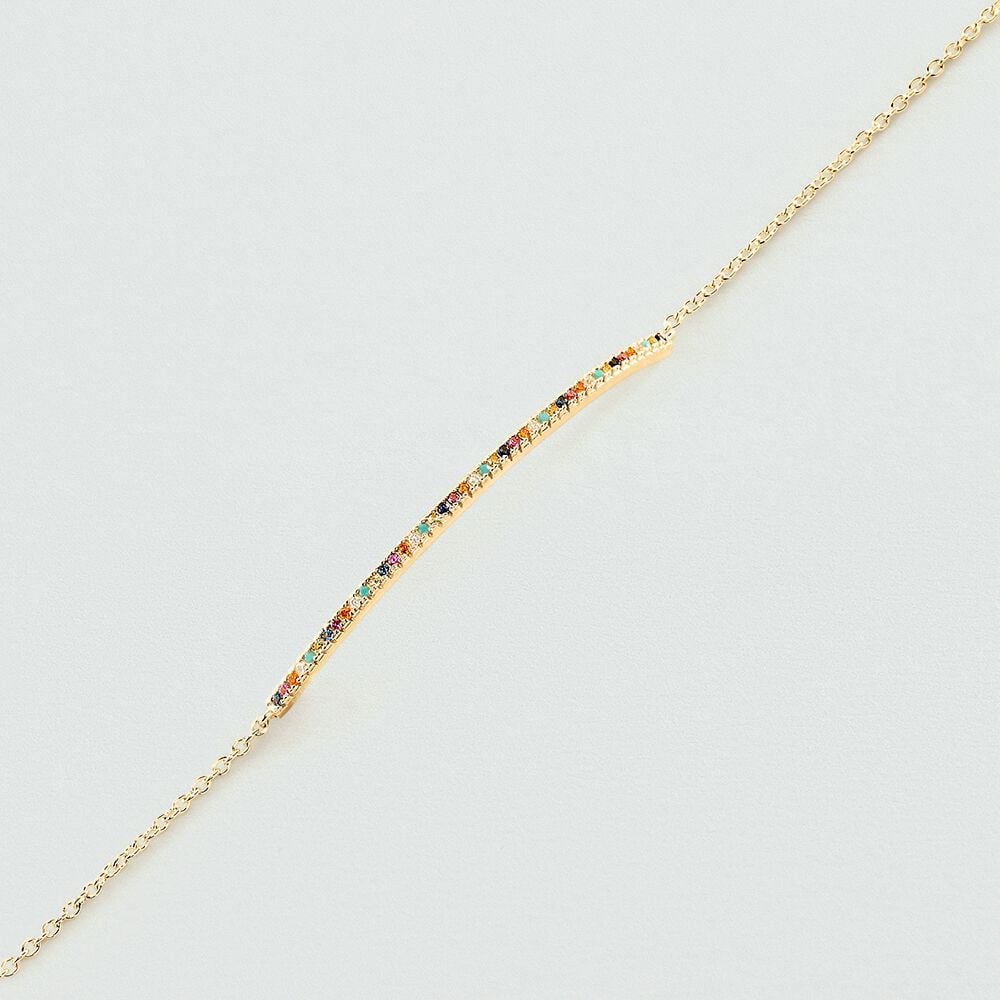 Bracelet souple RAINBOW - Multicolore / Doré - 1