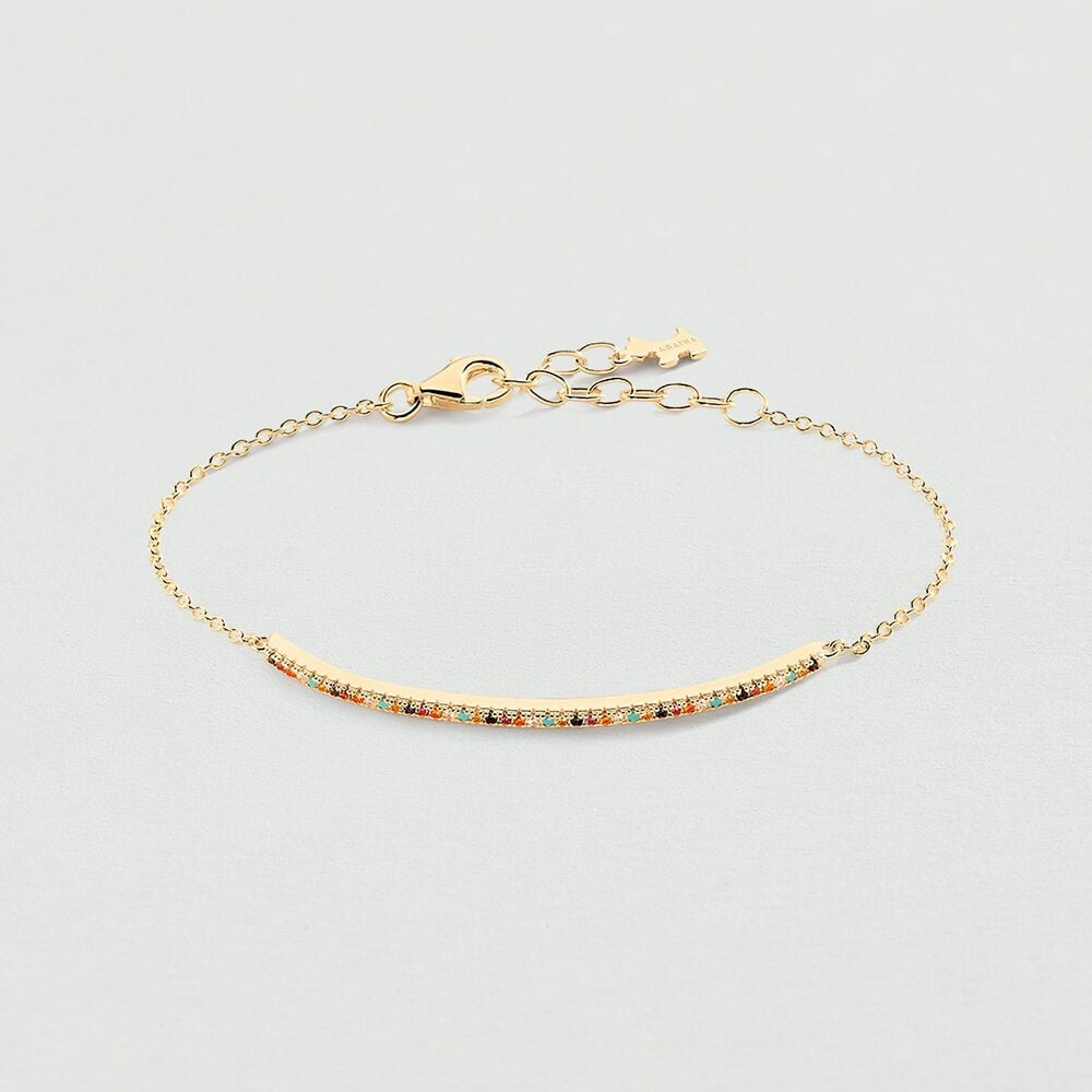 Bracelet souple RAINBOW - Multicolore / Doré - 2