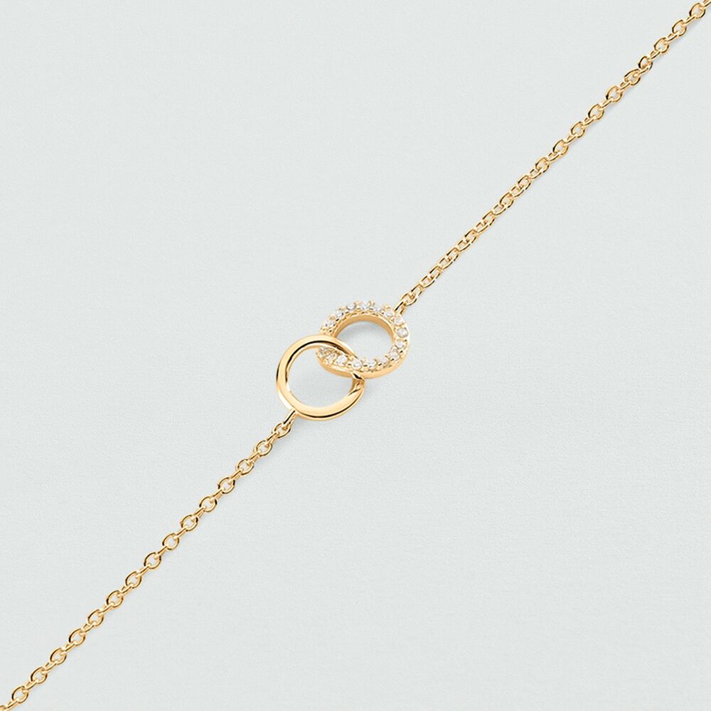 Bracelet souple RONDOU - Cristal / Doré - 1