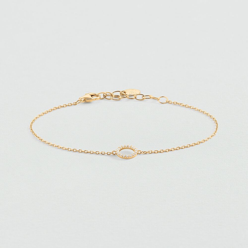 Bracelet souple RONDOU - Cristal / Doré - 2