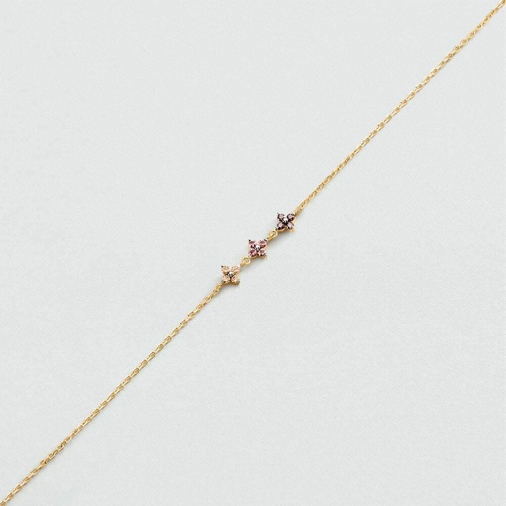 Bracelet souple BELOVED - Rose / Doré - 1