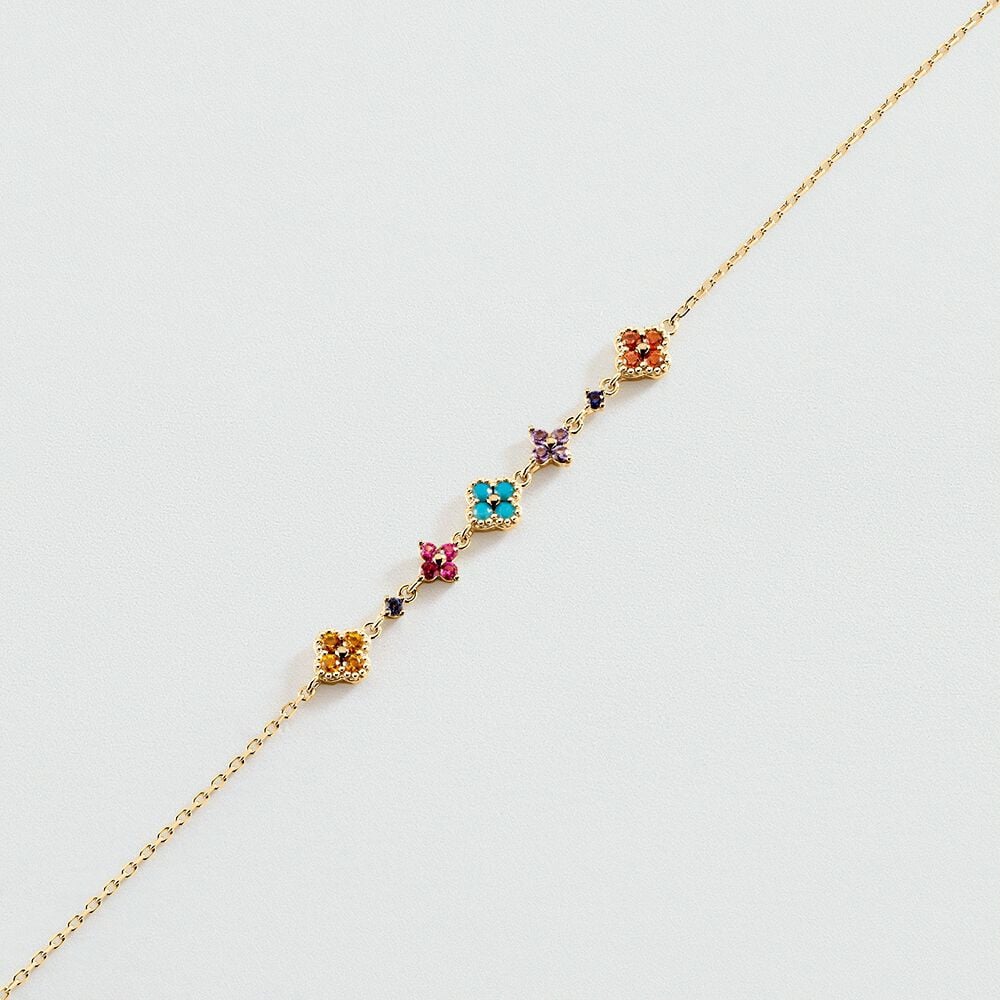 Bracelet souple BELOVED - Multicolore / Doré - 1