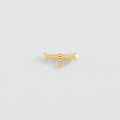 Broche T-BAR - Blanc / Doré - 1
