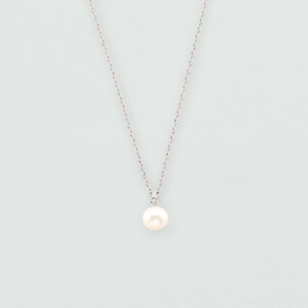 Collier court PERLYS - Perle / Argenté - 1