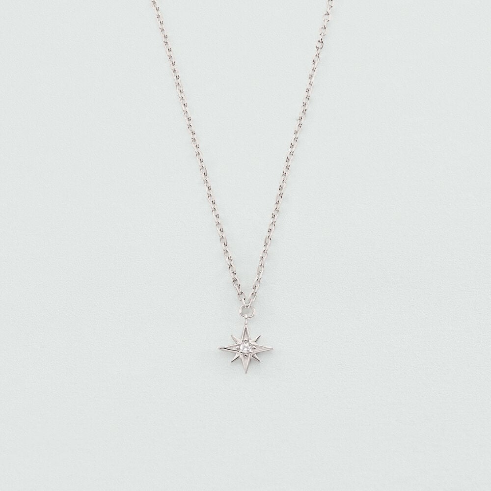 Collier court OURSE - Cristal / Argenté - 1