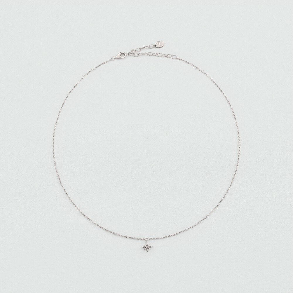 Collier court OURSE - Cristal / Argenté - 2