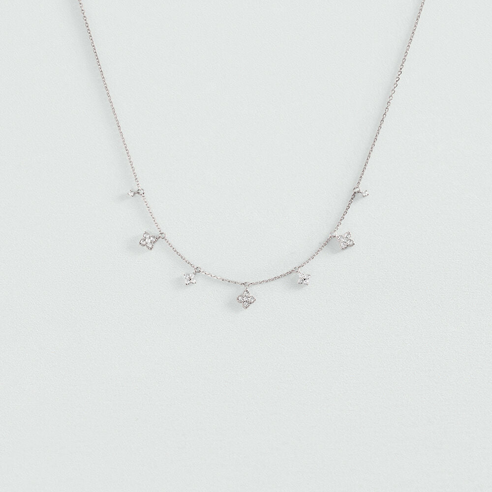 Collier court BELOVED - Cristal / Argenté - 1