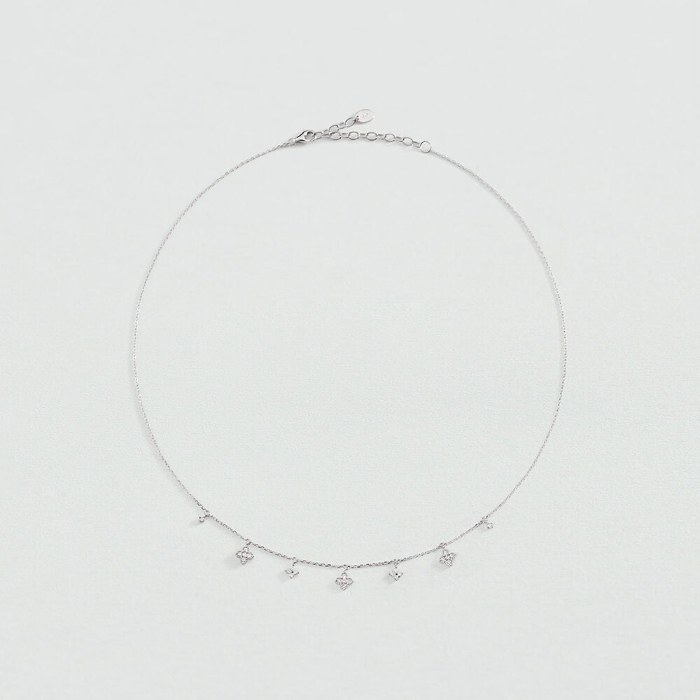Collier court BELOVED - Cristal / Argenté - 2
