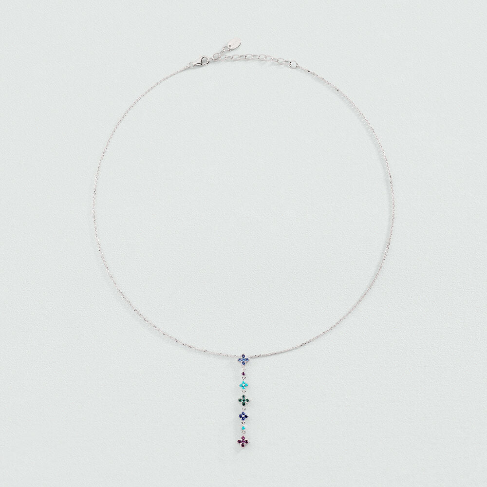 Collier court BELOVED - Multicolore / Argenté - 2