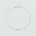 Collier court RONDOU - Cristal / Argenté - 2