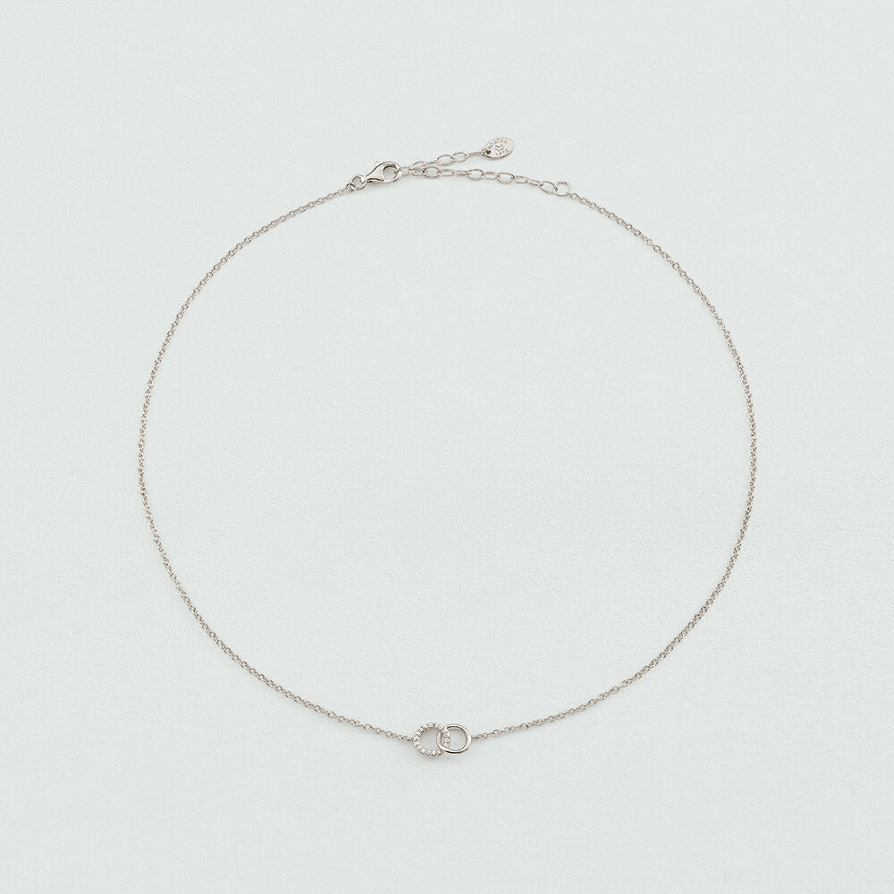 Collier court RONDOU - Cristal / Argenté - 2