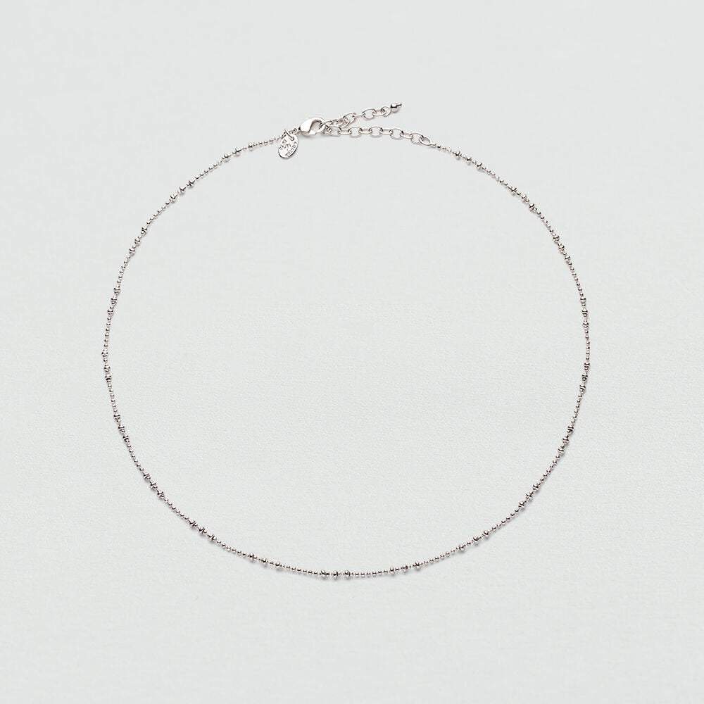Collier court CHAÎNE BOULE - Argenté - 2