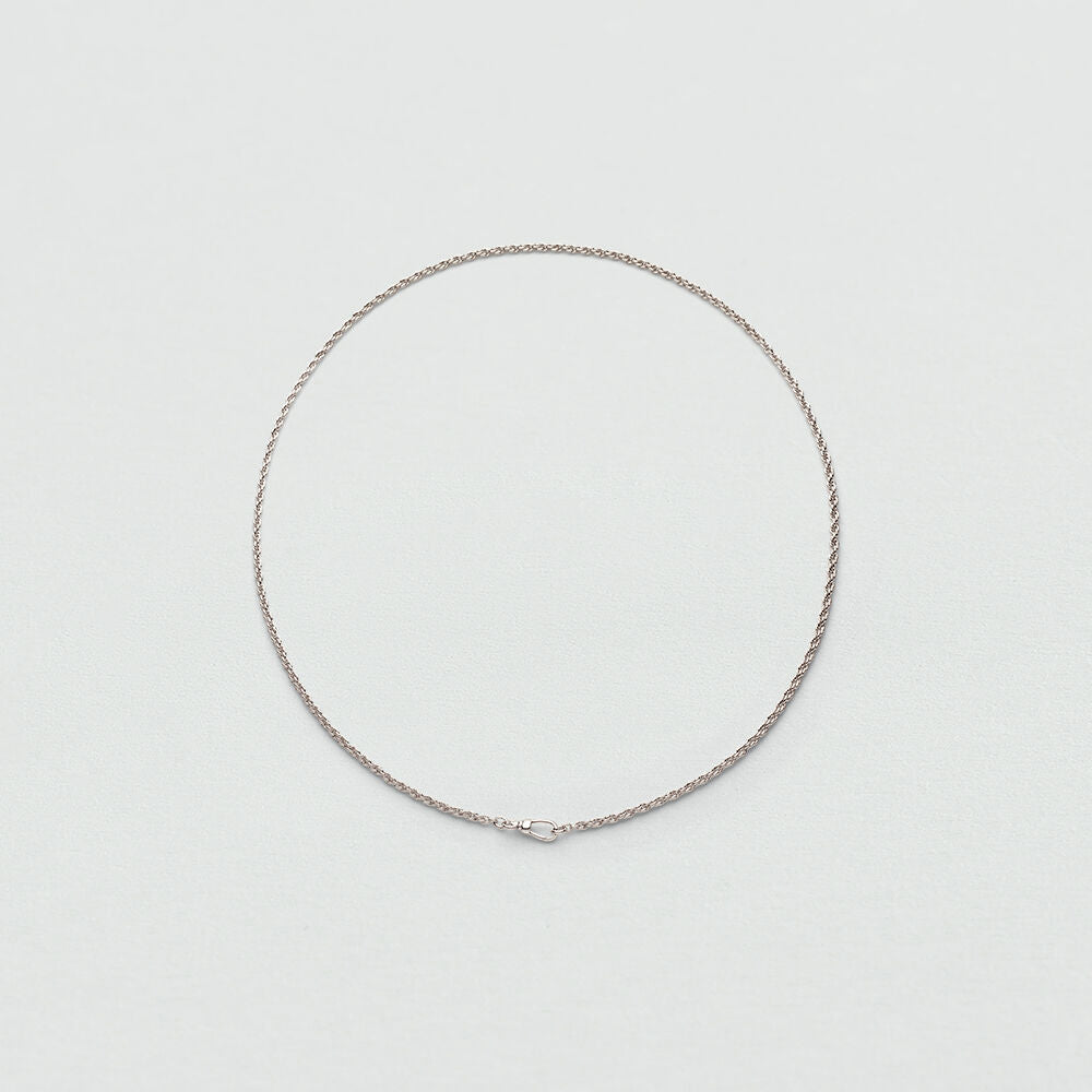Collier mi-long CHAÎNE CORDE - Argenté - 2
