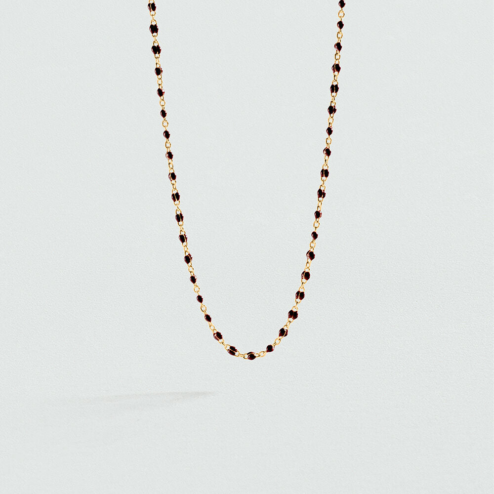 Collier court SMARTY - Bordeaux / Doré - 1