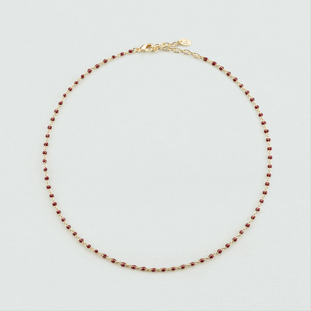 Collier court SMARTY - Bordeaux / Doré - 2