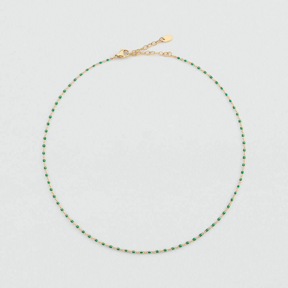 Collier court SMARTY - Vert / Doré - 2