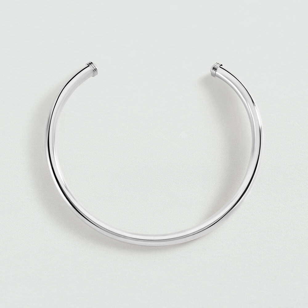 Collier court TORQUE GRAND PALAIS - Argenté - 1