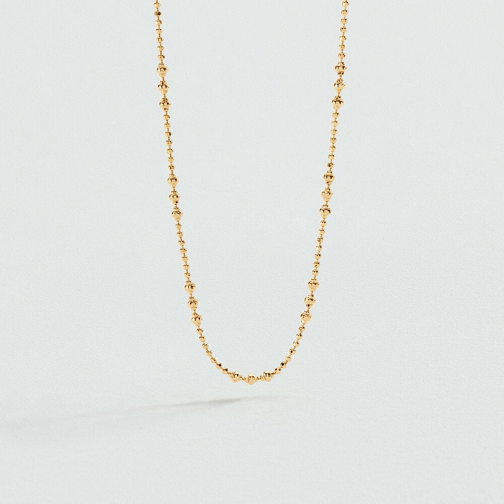 Collier mi-long CHAÎNE BOULE - Doré - 1