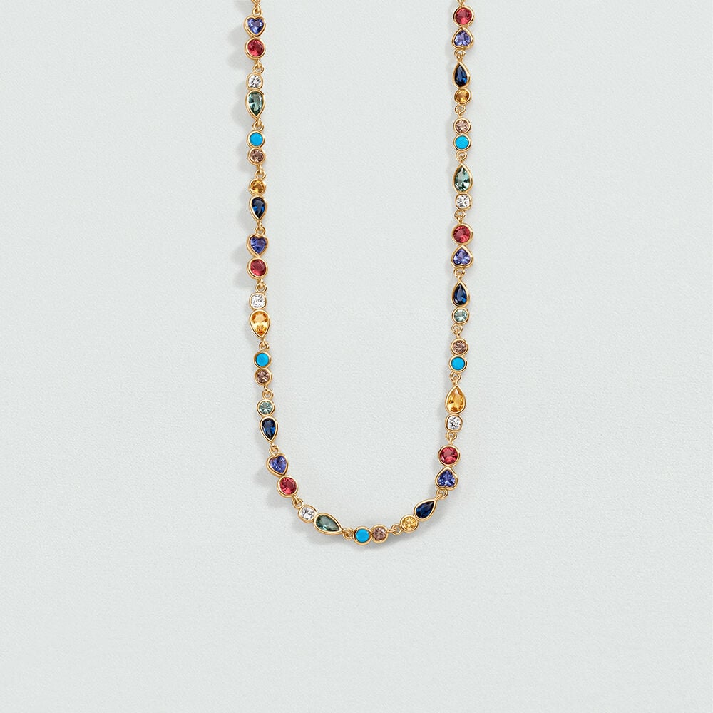 Collier court CANDY - Multicolore / Doré - 1