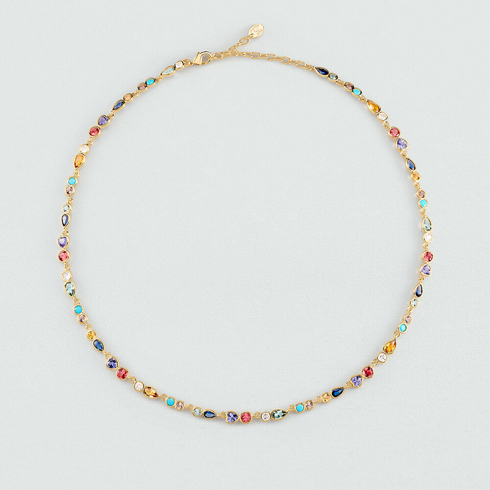 Collier court CANDY - Multicolore / Doré - 2