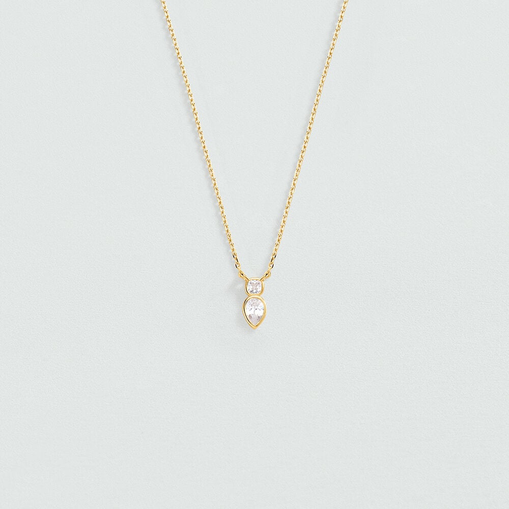 Collier court CANDY - Cristal / Doré - 1