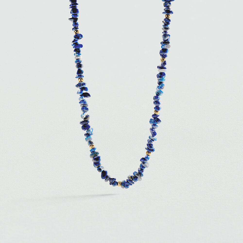 Collier court CASSIS - Bleu / Doré - 1