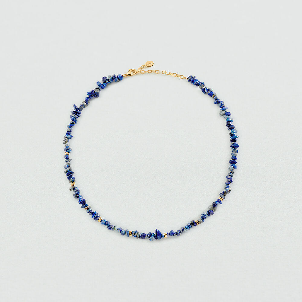 Collier court CASSIS - Bleu / Doré - 2