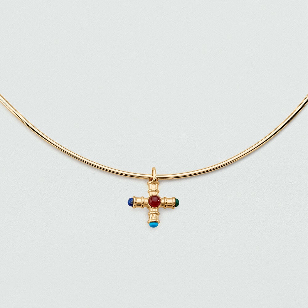 Collier court TORQUE - Doré - 2