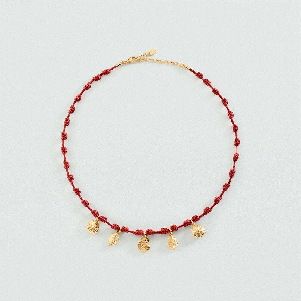 Collier court CALYPSO - Rouge / Doré - 2