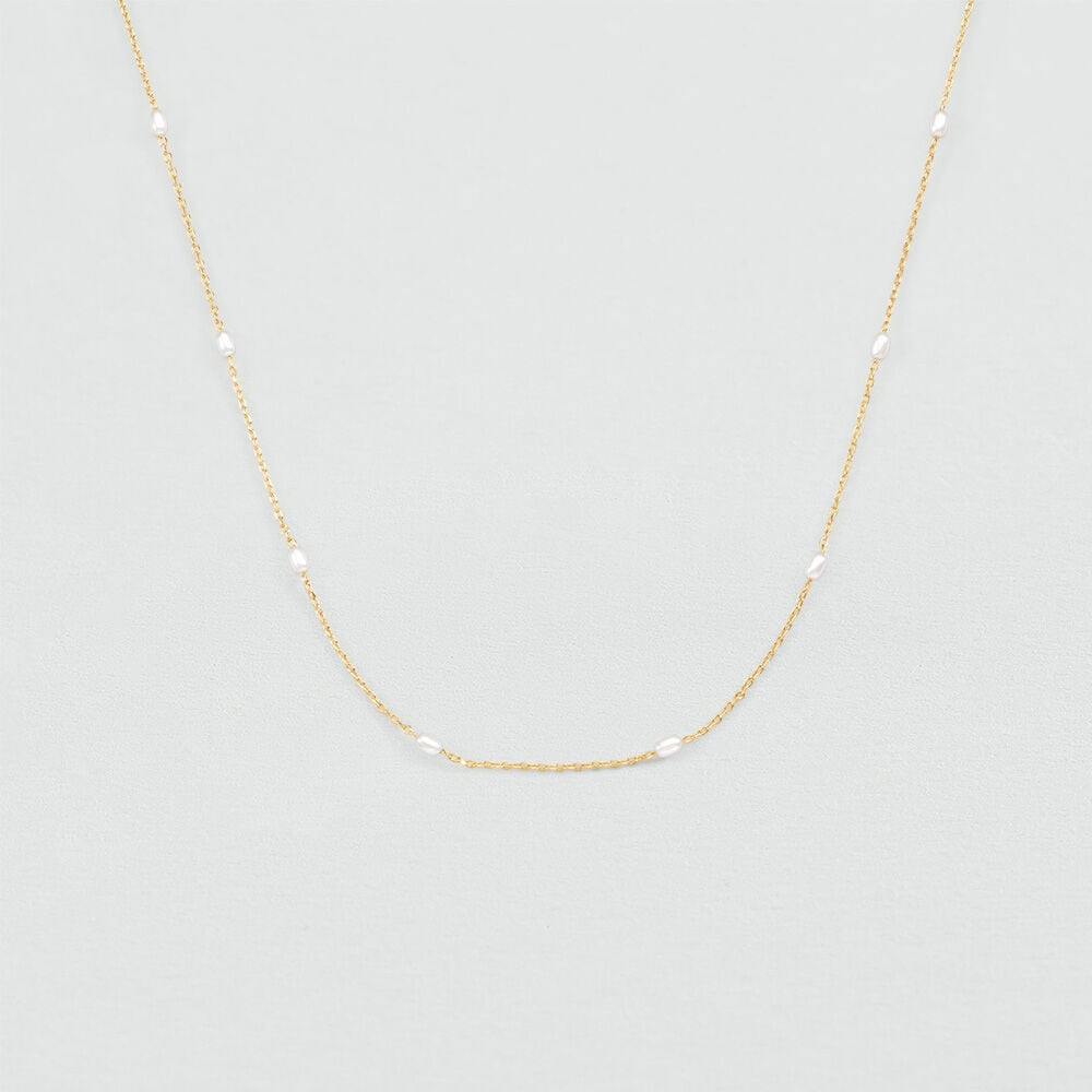 Collier court JASMIN - Doré / Blanc - 1