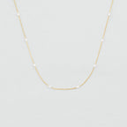 Collier court JASMIN - Doré / Blanc - 1