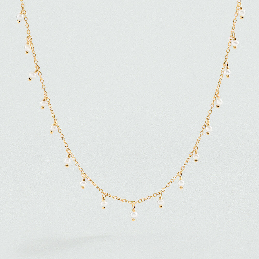 Collier court ALMA - Perle - 1