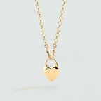 Collier court VICTOIRE CŒUR BOIS - Marron / Doré - 2