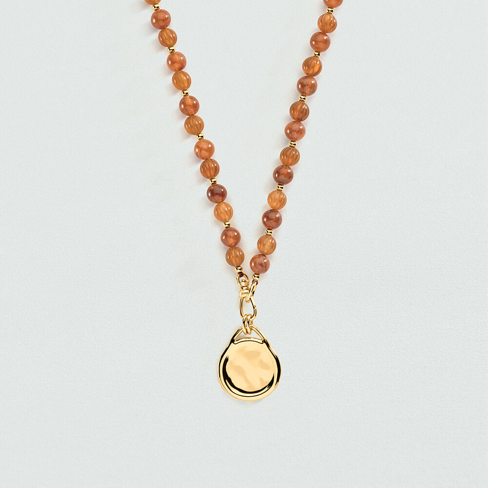 Collier court MADELEINE - Marron / Doré - 2
