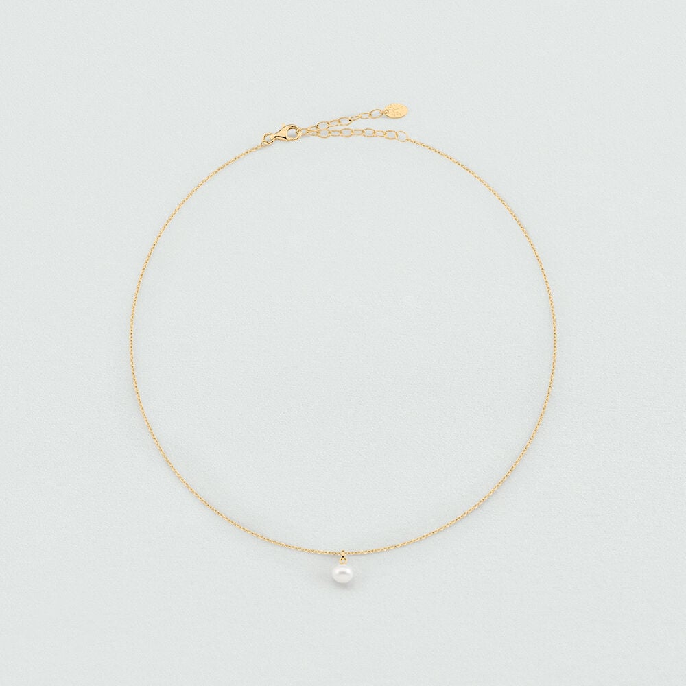 Collier court PERLYS - Perle / Doré - 2