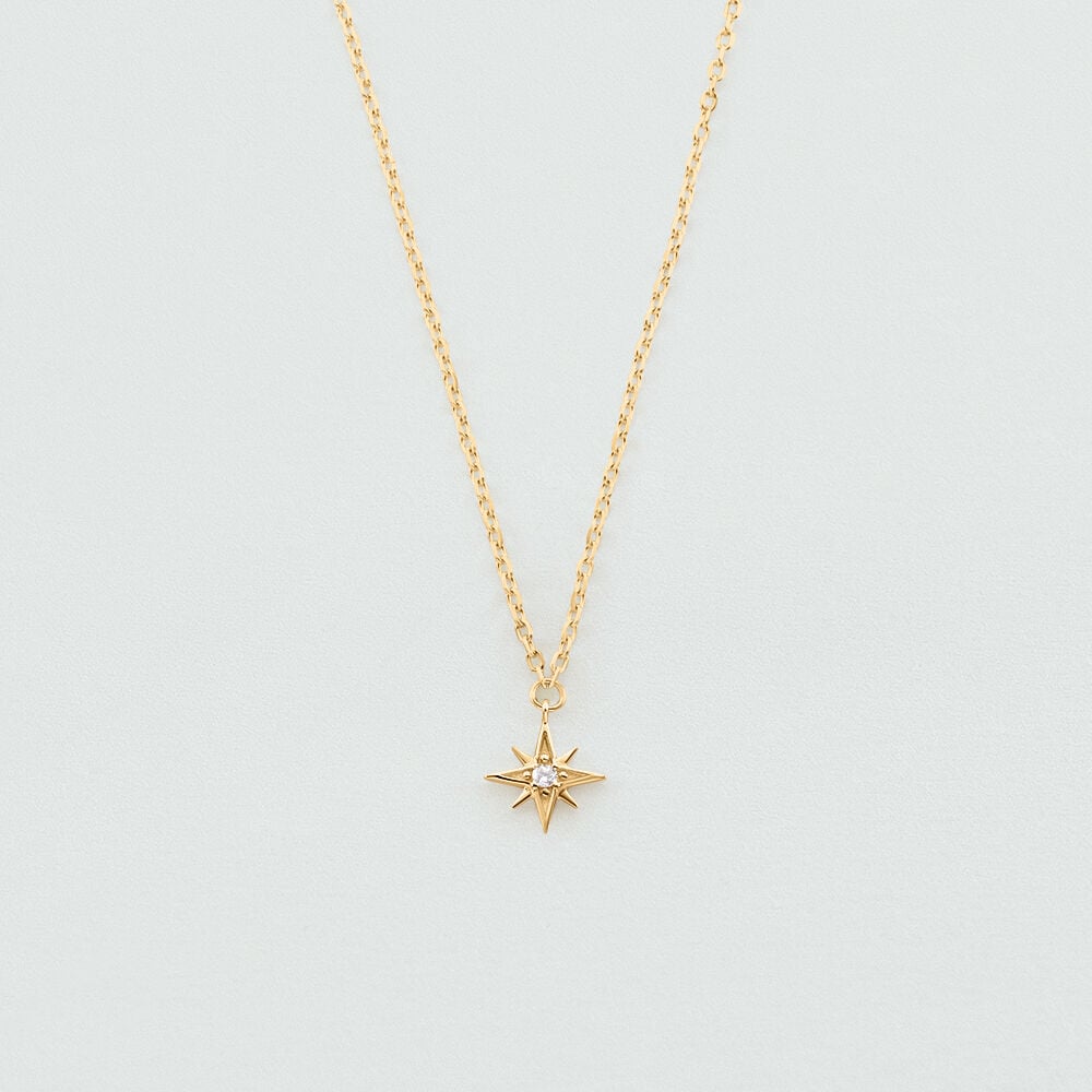 Collier court OURSE - Cristal / Doré - 1
