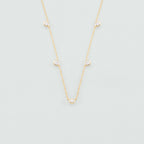 Collier court BRILLANT - Cristal / Doré - 1