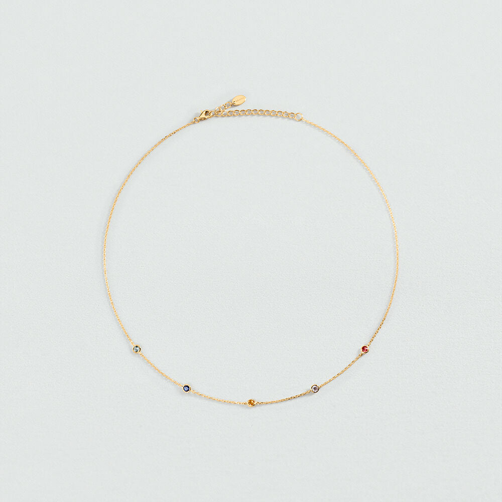 Collier court BRILLANT - Multicolore / Doré - 2