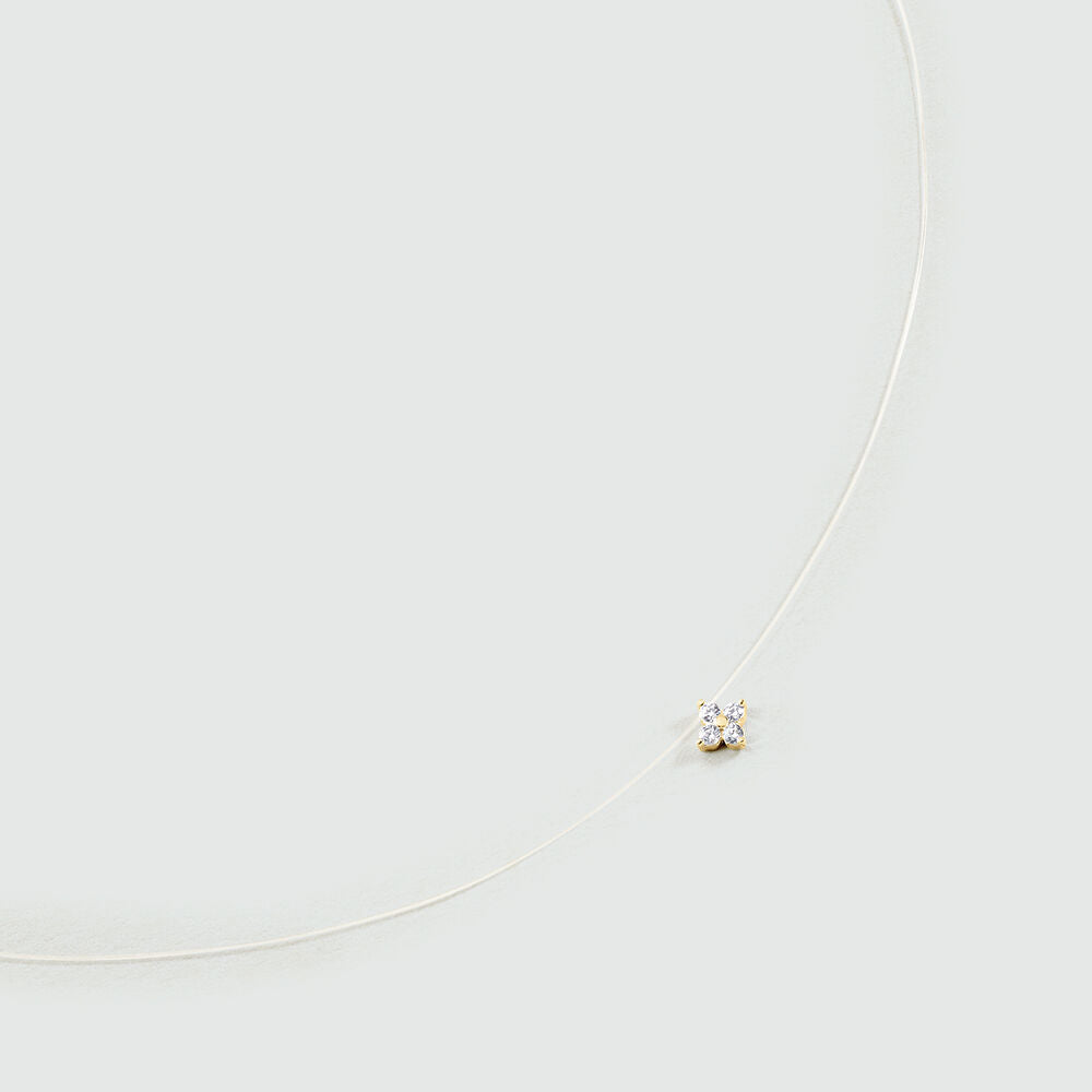 Collier court BELOVED - Cristal / Doré - 1