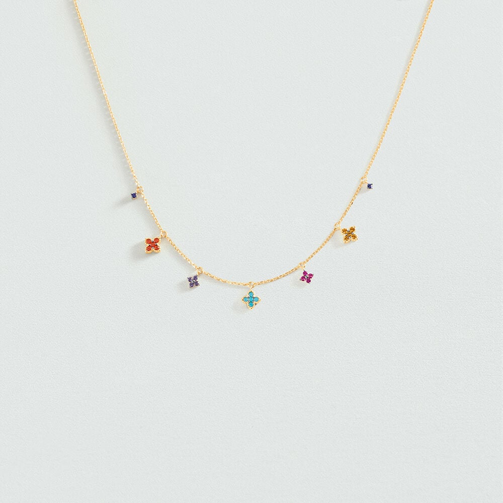Collier court BELOVED - Multicolore / Doré - 1