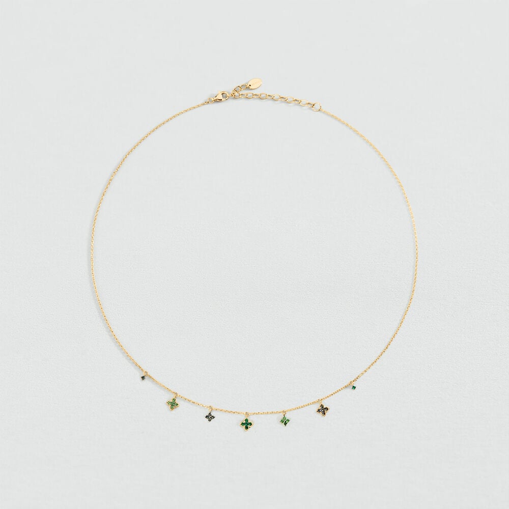 Collier court BELOVED - Vert / Doré - 2