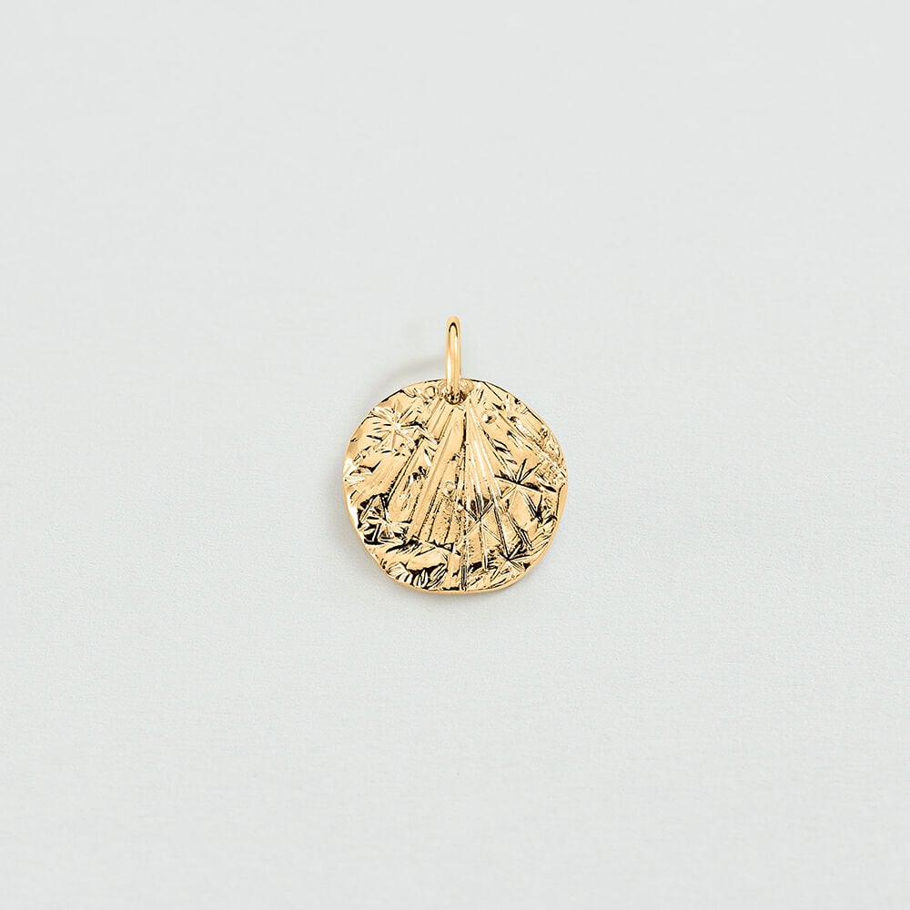 Pendentif MÉDAILLE GRAVÉE - Doré - 1