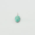 Pendentif SCARABÉE AMAZONITE - Turquoise / Argenté - 1