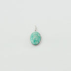 Pendentif SCARABÉE AMAZONITE - Turquoise / Argenté - 1